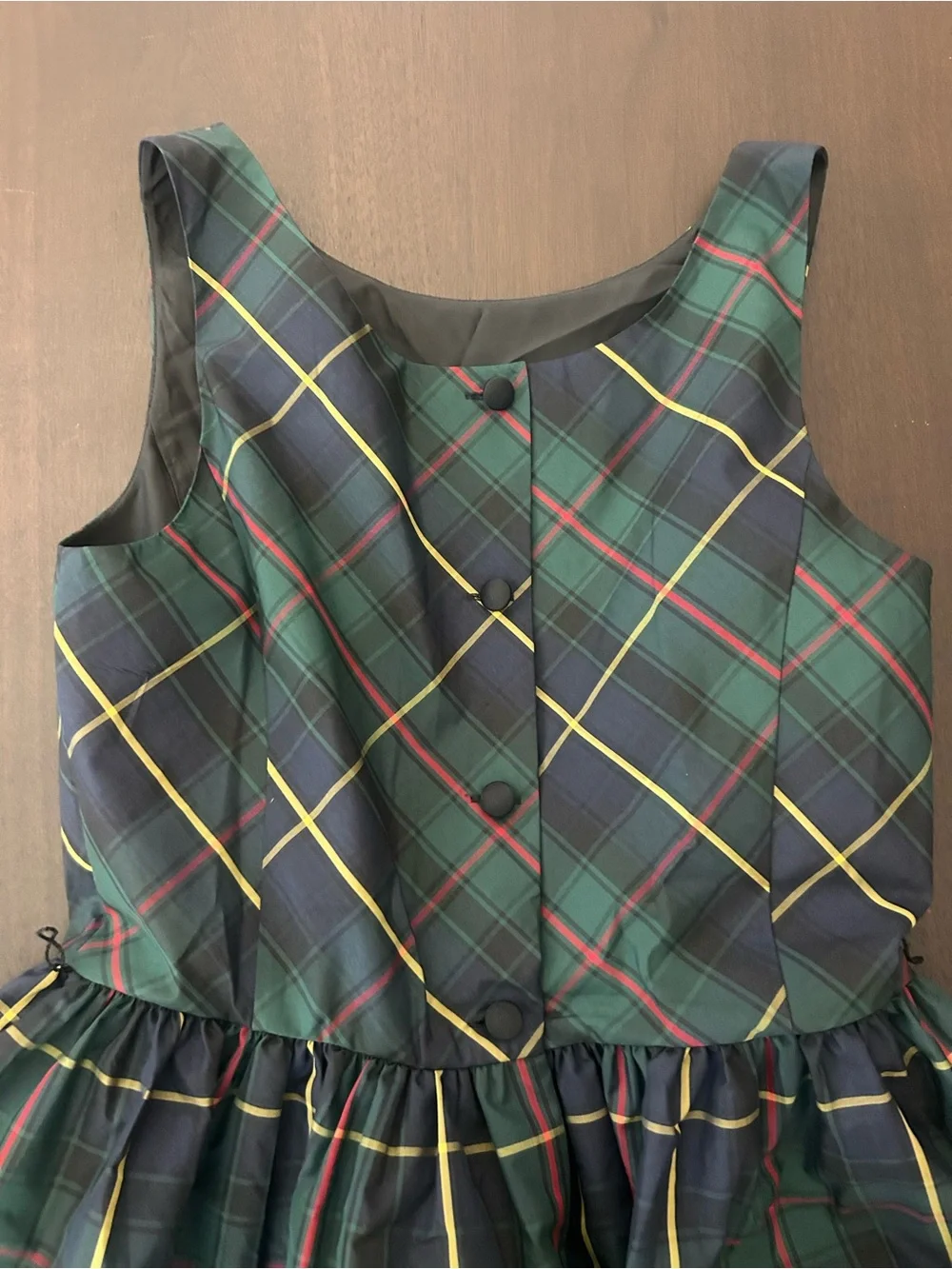 NWT Polo Ralph Lauren Girls Size 16 Preppy Green Plaid Tartan Holiday Dress